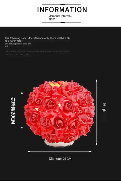 LED Table Lamp Rose Flower