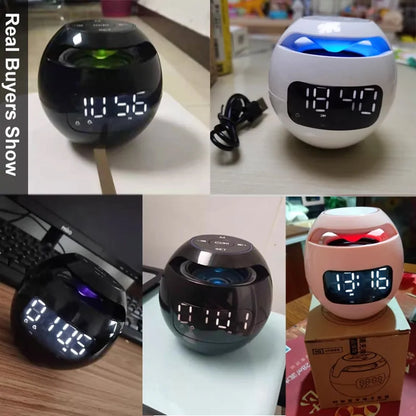 Mini LED Alarm Clock Bluetooth Speaker