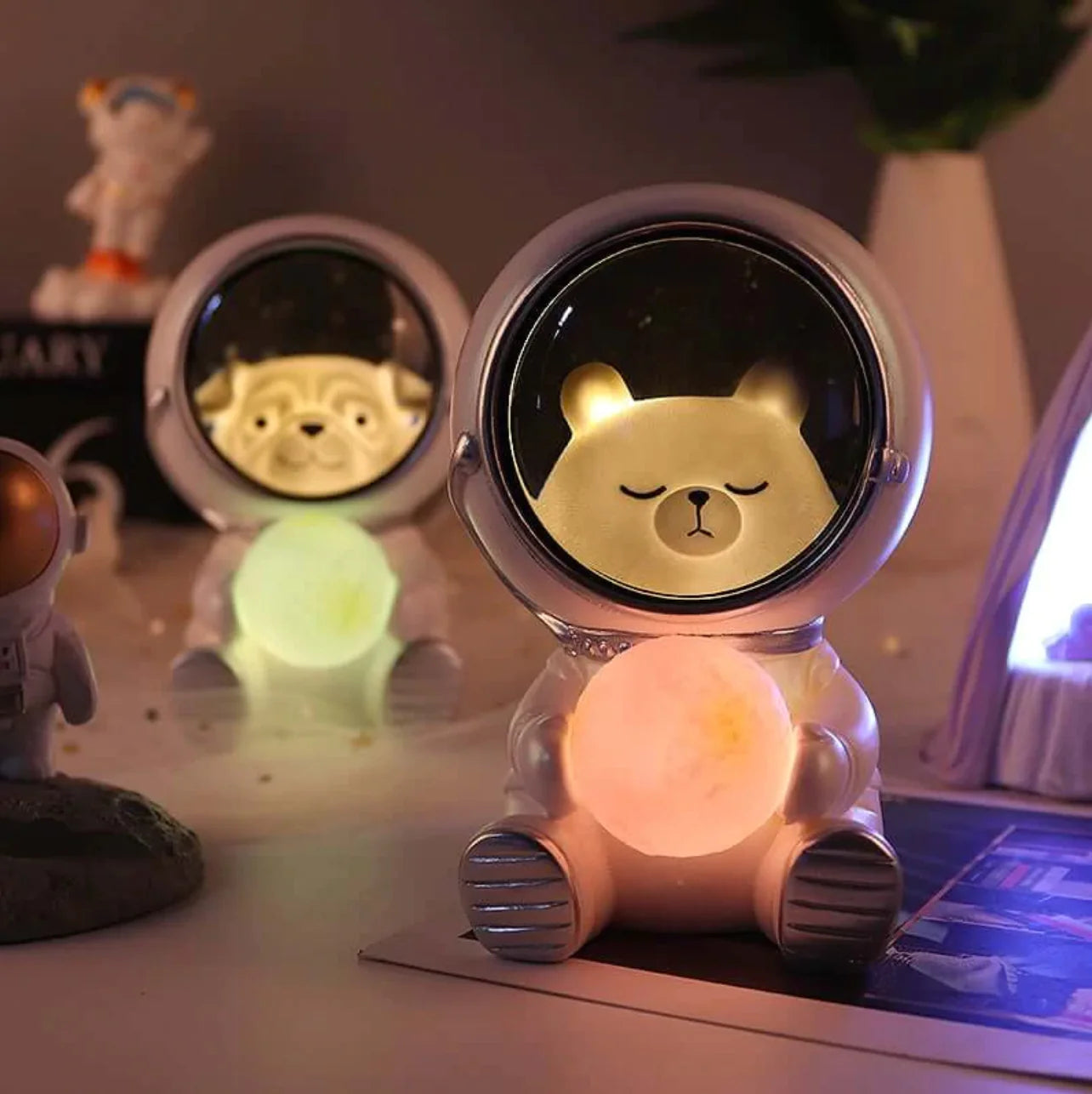 Astronaut Dog Night Light