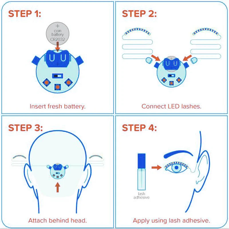 LED-ljus lösögonfransar