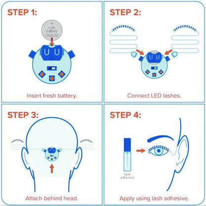 LED-ljus lösögonfransar