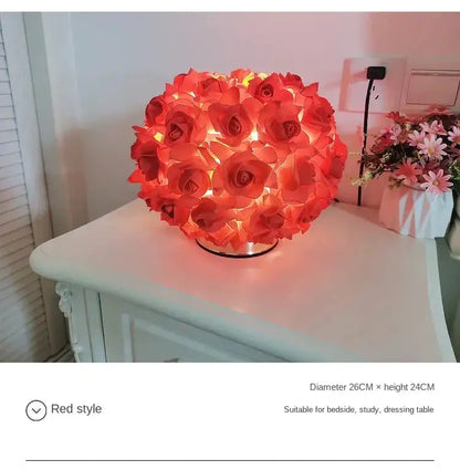 LED Table Lamp Rose Flower