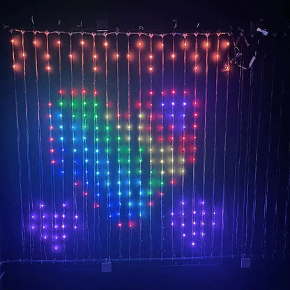 LED Bluetooth Smart RGB Curtain Lights