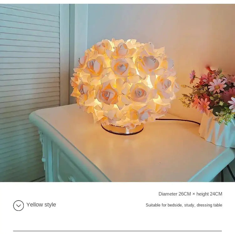 LED Table Lamp Rose Flower