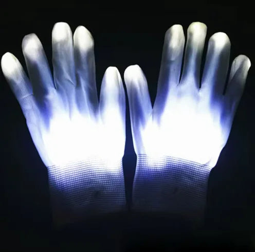 Rainbow Neon Glow Gloves