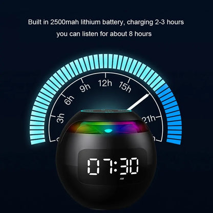 Mini LED Alarm Clock Bluetooth Speaker