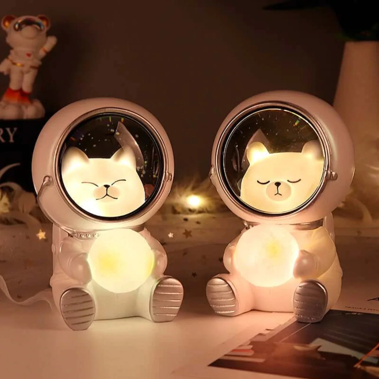 Astronaut Dog Night Light