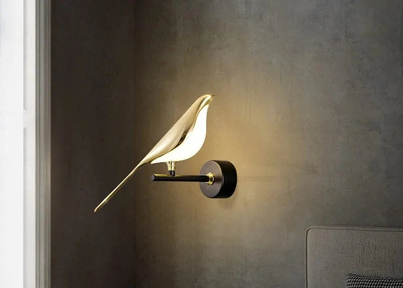 Gold Bird Led Wall Light