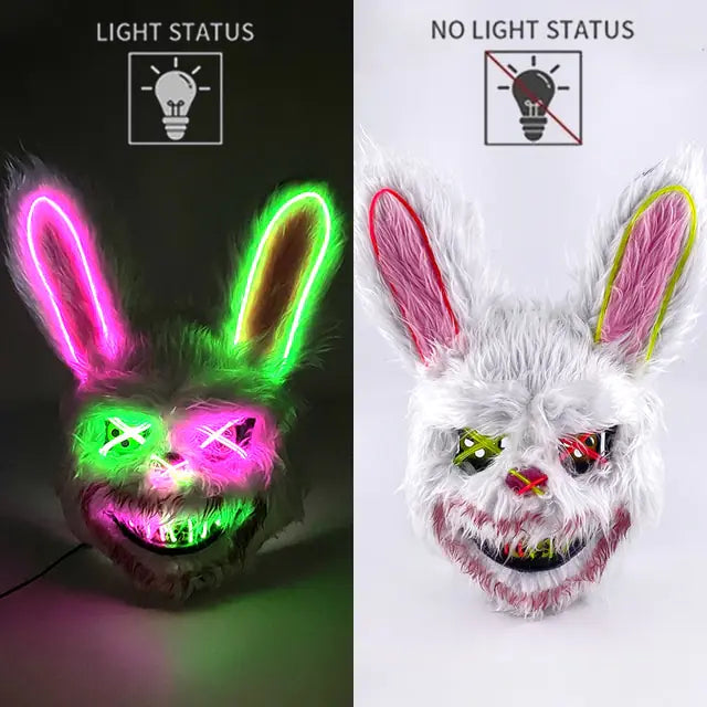 LED Light Up Bloody Rabbit Cosplay Mask