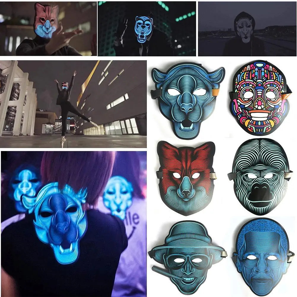 LED Sound-Activated Wire Mask