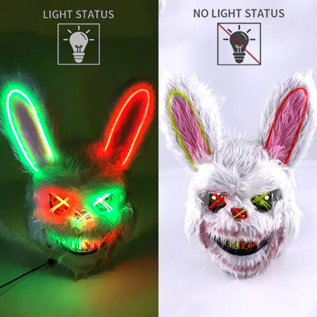 LED Light Up Bloody Rabbit Cosplay Mask