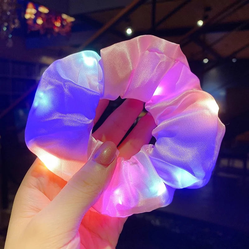 LED Luminous Scrunchies hårband