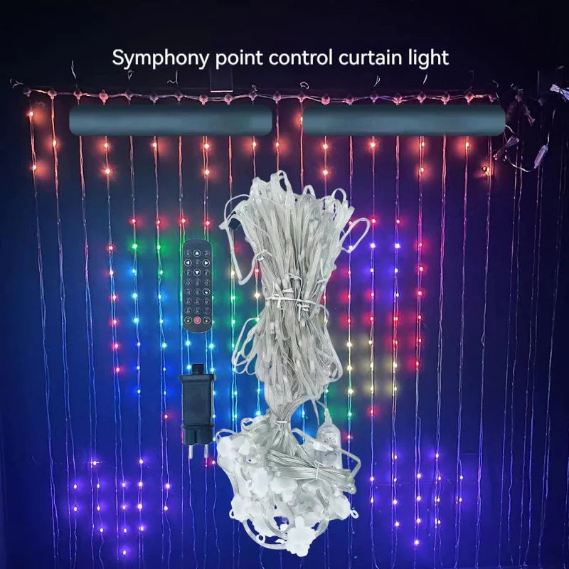 LED Bluetooth Smart RGB Curtain Lights