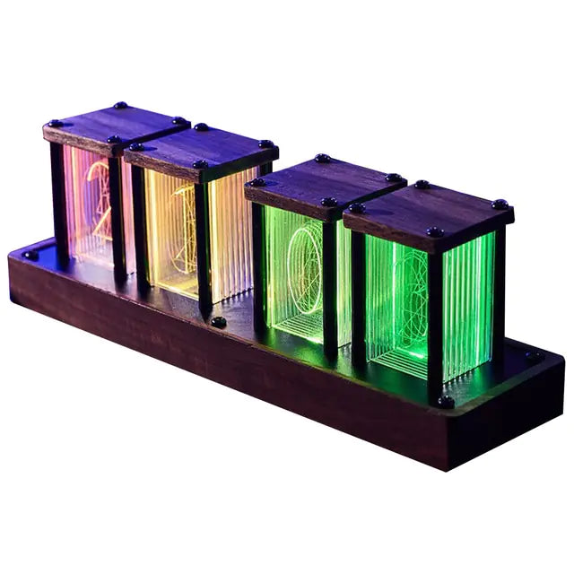 WiFi RGB Nixie Glow Tube Clock LED Digital Table Ornament