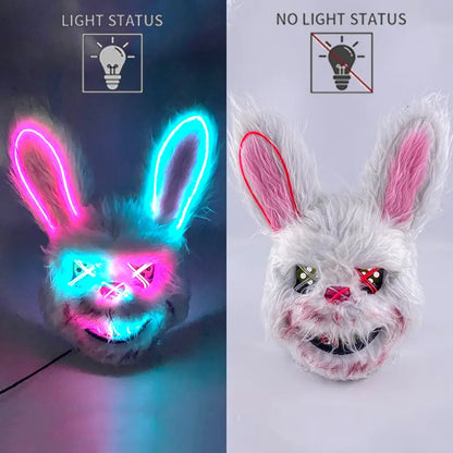 LED Light Up Bloody Rabbit Cosplay Mask