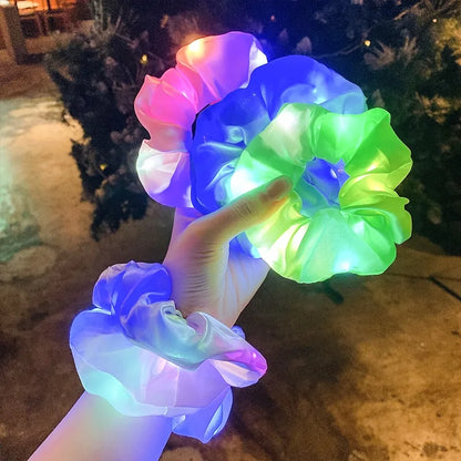 LED Luminous Scrunchies hårband