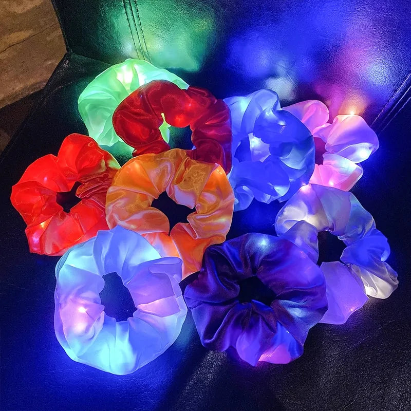 LED Luminous Scrunchies hårband