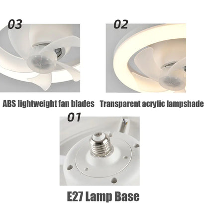 Ceiling Fan With Led Light And Remote Control