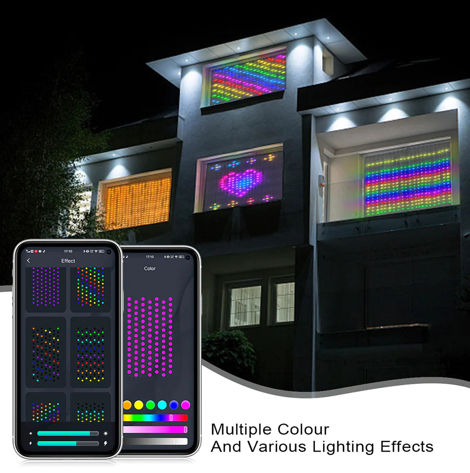 LED Bluetooth Smart RGB Curtain Lights