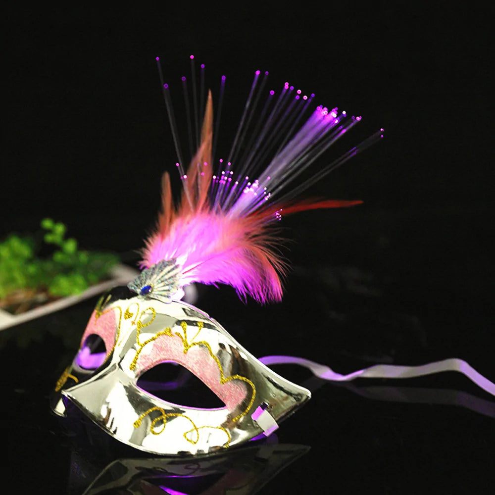 Venetian Venice Feather LED Mask