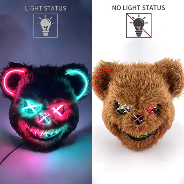 LED Light Up Bloody Rabbit Cosplay Mask