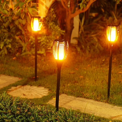 Solar-Powered Tiki Torch Lights