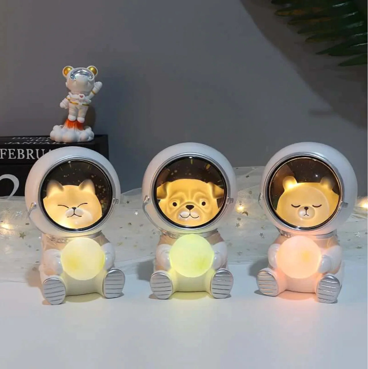 Astronaut Dog Night Light