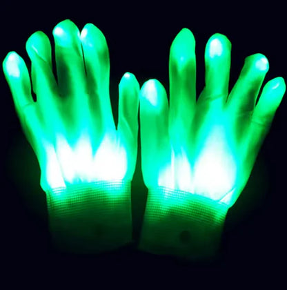 Rainbow Neon Glow Gloves