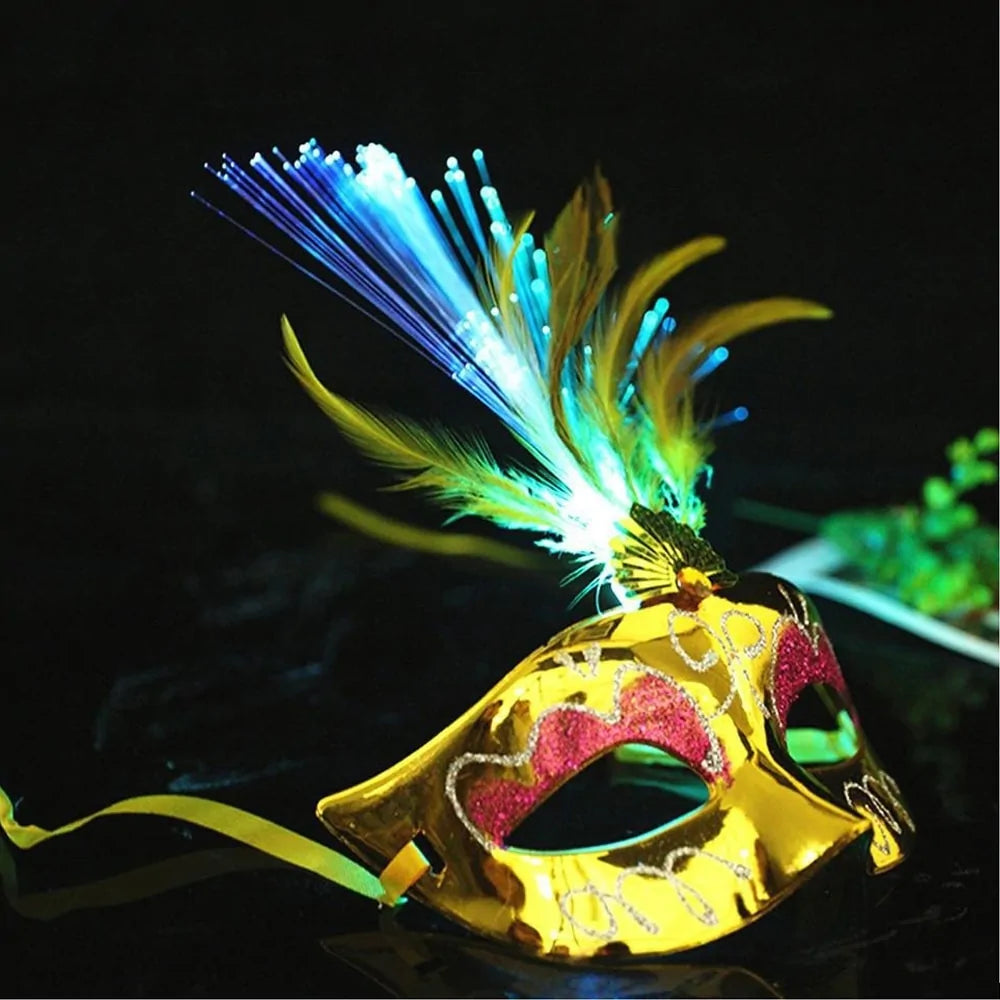 Venetian Venice Feather LED Mask