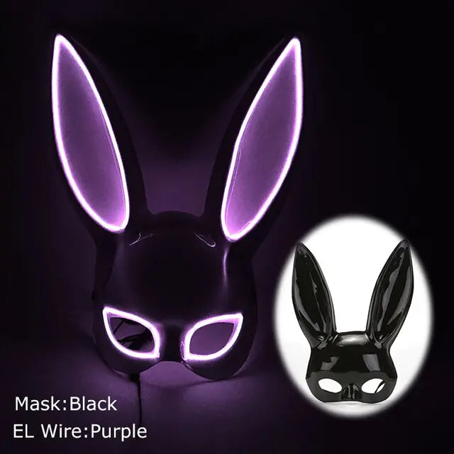 LED Light Up Bloody Rabbit Cosplay Mask