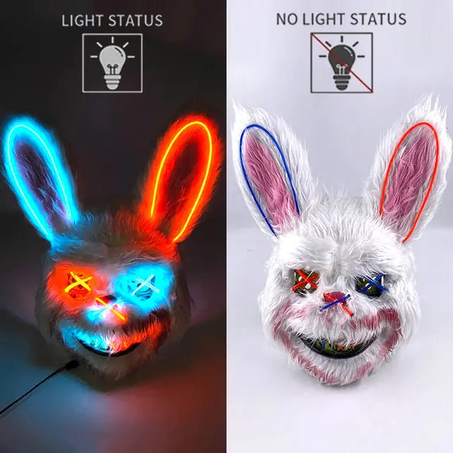 LED Light Up Bloody Rabbit Cosplay Mask