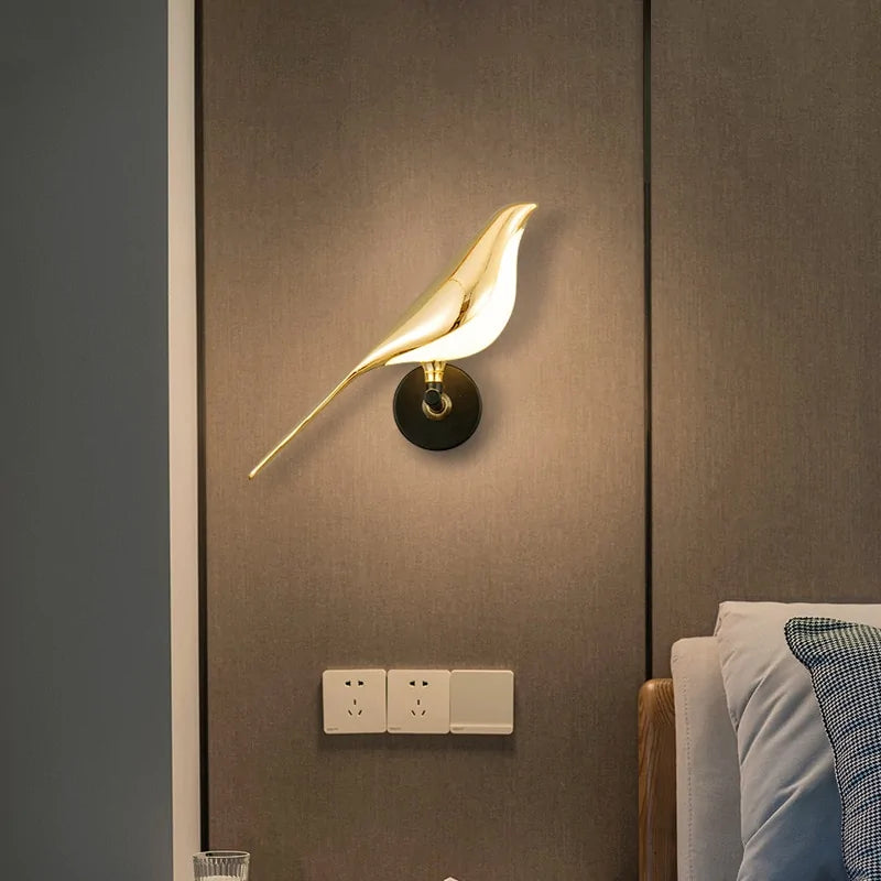 Gold Bird Led Wall Light