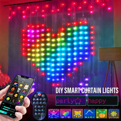 LED Bluetooth Smart RGB Curtain Lights