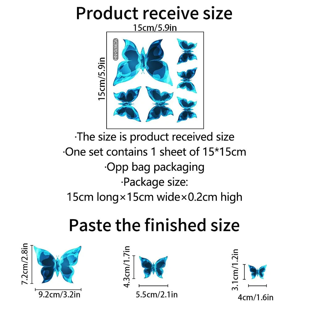 Blue Butterfly Wall Stickers