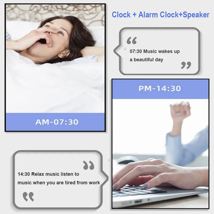 Mini LED Alarm Clock Bluetooth Speaker