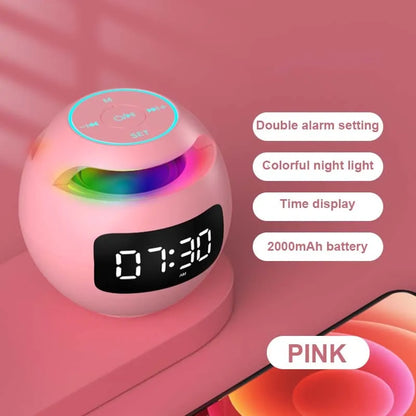 Mini LED Alarm Clock Bluetooth Speaker