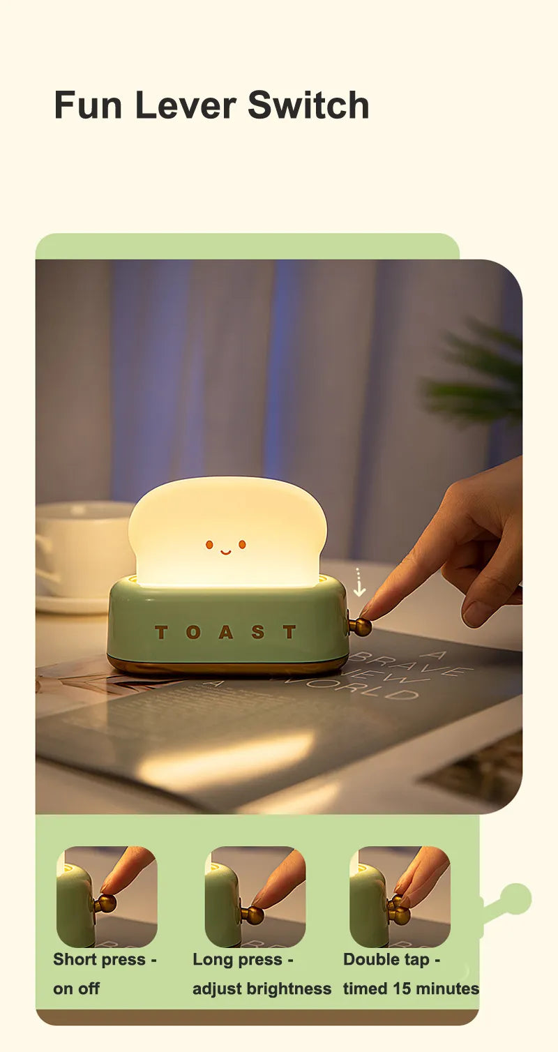 Creative LED Bread Night Light