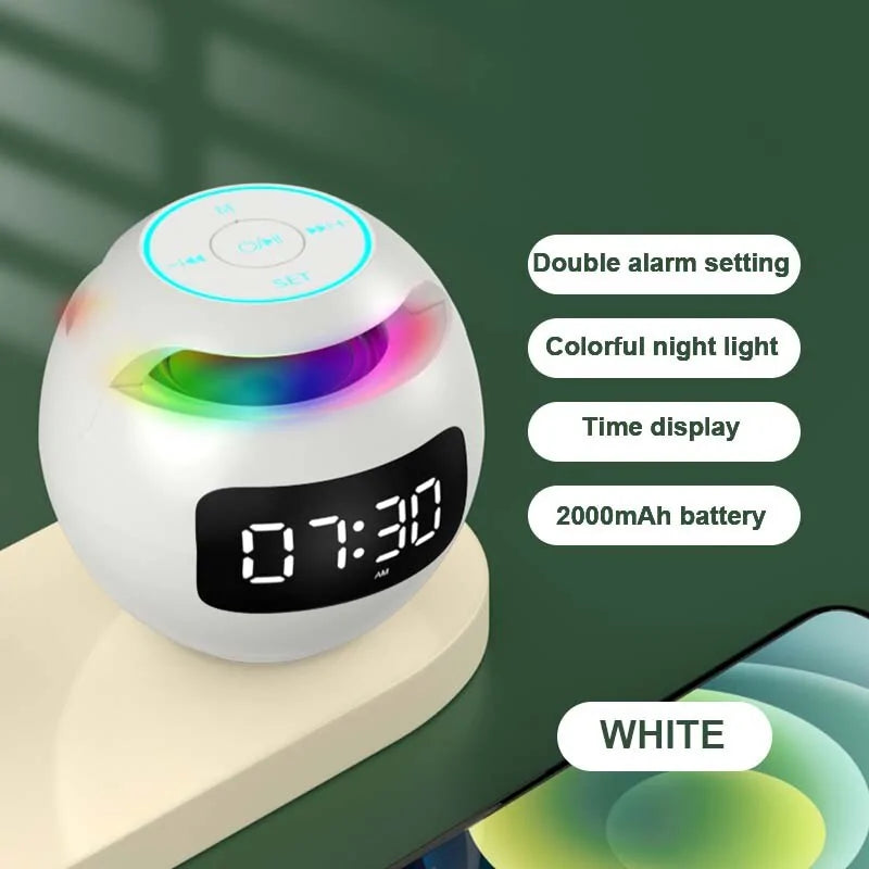 Mini LED Alarm Clock Bluetooth Speaker